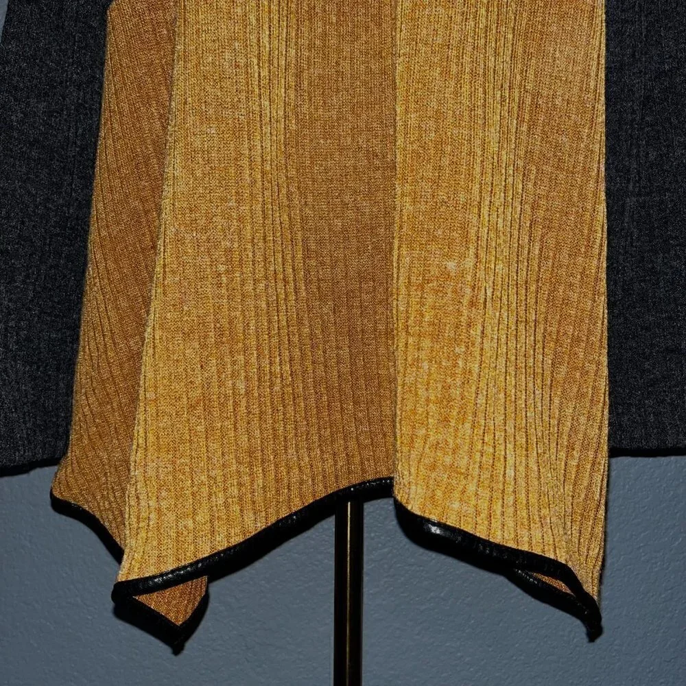 THML for Anthropologie Color Block Asymmetrical Turtleneck Sweater - EUC  Size L